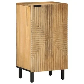 Aparador marrón 40x33x75 cm madera maciza mango by , CD and DVD storage - Ref: Foro24-4017744, Price: 102,57 €, Discount: %