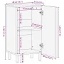 Aparador marrón 40x33x75 cm madera maciza mango by , CD and DVD storage - Ref: Foro24-4017744, Price: 102,57 €, Discount: %