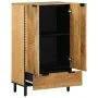 Aparador alto madera maciza de mango marrón 60x33x100 cm by , CD and DVD storage - Ref: Foro24-4017750, Price: 255,99 €, Disc...