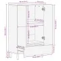 Aparador alto madera maciza de mango marrón 60x33x100 cm by , CD and DVD storage - Ref: Foro24-4017750, Price: 255,99 €, Disc...