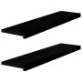 Peldaños de escalera 2 uds madera maciza roble marrón oscuro by , Stair mats - Ref: Foro24-3283805, Price: 112,66 €, Discount: %