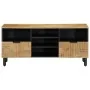 Mueble de TV madera maciza de mango marrón 100x33x46 cm by , CD and DVD storage - Ref: Foro24-4017738, Price: 123,46 €, Disco...
