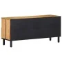 Mueble de TV madera maciza de mango marrón 100x33x46 cm by , CD and DVD storage - Ref: Foro24-4017738, Price: 123,46 €, Disco...