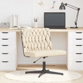 Silla de oficina giratoria tela color crema de , Sillas - Ref: Foro24-4105403, Precio: 107,15 €, Descuento: %