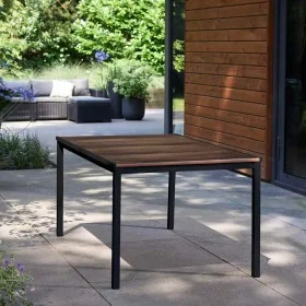 Mesa Keter Signature Porto 160 cm - Nogal y acero negro by , Garden tables - Ref: Foro24-447623, Price: 186,04 €, Discount: %