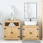 Juego de muebles de baño Corona 2 pzas madera maciza pino by , Bathroom furniture - Ref: Foro24-3334637, Price: 198,89 €, Dis...