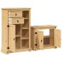 Juego de muebles de baño Corona 2 pzas madera maciza pino by , Bathroom furniture - Ref: Foro24-3334635, Price: 235,89 €, Dis...