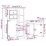 Juego de muebles de baño Corona 2 pzas madera maciza pino by , Bathroom furniture - Ref: Foro24-3334635, Price: 235,89 €, Dis...