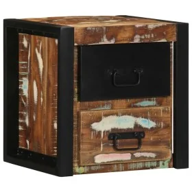Mesilla de noche multicolor 40x35x40 cm madera maciza reciclada by , Nightstands - Ref: Foro24-4015954, Price: 88,71 €, Disco...