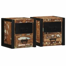 Mesilla de noche multicolor 40x35x40 cm madera maciza reciclada by , Nightstands - Ref: Foro24-4015956, Price: 167,80 €, Disc...