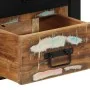 Mesilla de noche multicolor 40x35x40 cm madera maciza reciclada | Tu tienda online para hogar, jardín y más Foro24.es