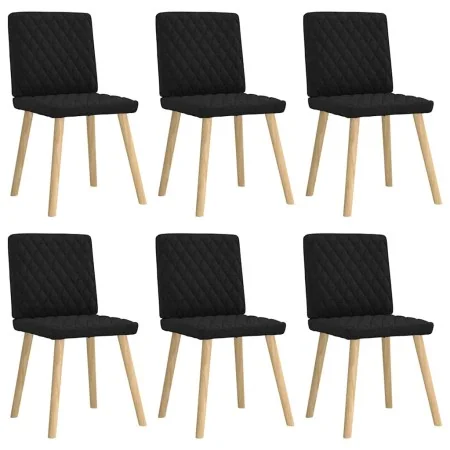 Sillas de comedor giratorias 6 unidades tela negras by , dining chairs - Ref: Foro24-3315493, Price: 299,06 €, Discount: %