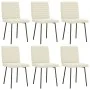 Sillas de comedor 6 unidades de terciopelo crema by , dining chairs - Ref: Foro24-3315535, Price: 247,80 €, Discount: %