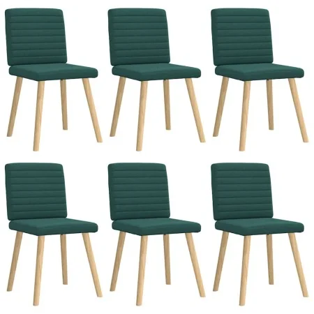Sillas de comedor 6 unidades tela verde oscuro by , dining chairs - Ref: Foro24-3315549, Price: 296,00 €, Discount: %