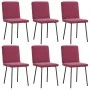 Sillas de comedor 6 unidades terciopelo rojo tinto von , Essstühle - Ref: Foro24-3315561, Preis: 243,17 €, Rabatt: %