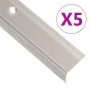 Perfiles de peldaños forma de L 5 uds aluminio champán 90 cm by , Stairs - Ref: Foro24-146746, Price: 24,05 €, Discount: %