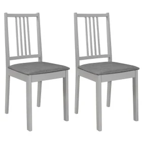 Sillas de comedor con cojines de madera maciza gris 2 unidades von , Essstühle - Ref: Foro24-247638, Preis: 121,73 €, Rabatt: %