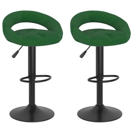 Taburetes de cocina 2 unidades terciopelo verde oscuro de , Taburetes de cocina - Ref: Foro24-333272, Precio: 110,93 €, Descu...