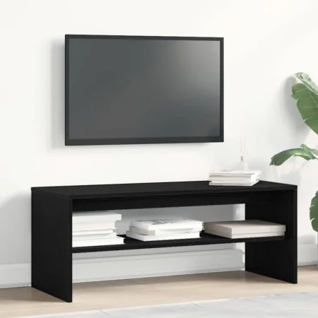 Mueble para TV madera contrachapada roble negro100x40x40 cm de , Muebles TV - Ref: Foro24-859119, Precio: 45,64 €, Descuento: %