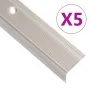 Perfiles de peldaños forma de L 5 uds aluminio champán 90 cm by , Stairs - Ref: Foro24-146750, Price: 22,54 €, Discount: %