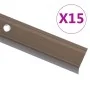 Perfiles de peldaños forma de L 15 uds aluminio marrón 134 cm by , Stairs - Ref: Foro24-146744, Price: 52,91 €, Discount: %