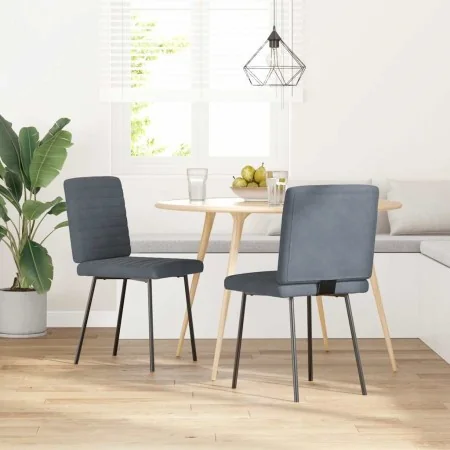 Sillas de comedor 2 unidades terciopelo gris oscuro | Tu tienda online para hogar, jardín y más Foro24.es