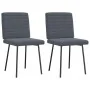 Sillas de comedor 2 unidades terciopelo gris oscuro | Tu tienda online para hogar, jardín y más Foro24.es