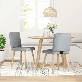 Sillas de comedor giratorias 2 unidades tela gris claro von , Essstühle - Ref: Foro24-4101174, Preis: 103,21 €, Rabatt: %