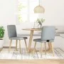 Sillas de comedor giratorias 2 unidades tela gris claro | Tu tienda online para hogar, jardín y más Foro24.es