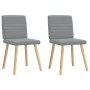 Sillas de comedor giratorias 2 unidades tela gris claro | Tu tienda online para hogar, jardín y más Foro24.es