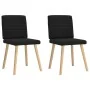 Sillas de comedor 2 unidades tela negro | Tu tienda online para hogar, jardín y más Foro24.es