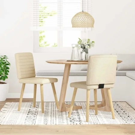 Sillas de comedor 2 unidades tela color crema von , Essstühle - Ref: Foro24-4101181, Preis: 103,21 €, Rabatt: %