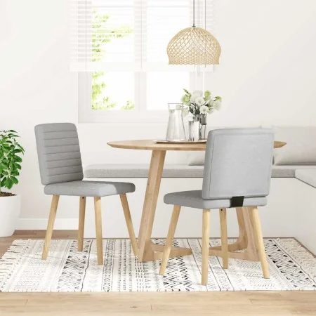 Sillas de comedor 2 uds tela gris nube by , dining chairs - Ref: Foro24-4101183, Price: 103,21 €, Discount: %