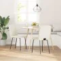 Sillas de comedor 2 unidades terciopelo crema | Tu tienda online para hogar, jardín y más Foro24.es