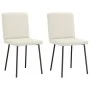 Sillas de comedor 2 unidades terciopelo crema | Tu tienda online para hogar, jardín y más Foro24.es