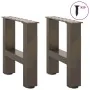 Patas de mesa de centro acero natural 2uds acero 40x(30-31) cm by , Table legs - Ref: Foro24-4013259, Price: 53,43 €, Discoun...