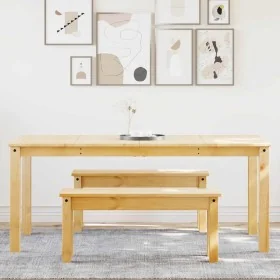 Juego de comedor Panama 3 pzas madera maciza de pino by , Furniture sets for kitchens and dining rooms - Ref: Foro24-3345182,...