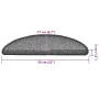 Alfombrilla escalera 30 uds gris oscuro 56x17x3 cm de , Alfombrillas para escalones - Ref: Foro24-3365734, Precio: 112,89 €, ...