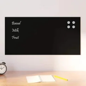 Pizarra magnética de pared vidrio templado negro 80x40 cm by , White boards - Ref: Foro24-4008609, Price: 32,56 €, Discount: %