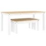 Juego de comedor Panama 3 pzas madera maciza de pino blanco by , Furniture sets for kitchens and dining rooms - Ref: Foro24-3...
