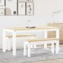 Juego de comedor Panama 3 pzas madera maciza de pino blanco by , Furniture sets for kitchens and dining rooms - Ref: Foro24-3...