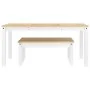 Juego de comedor Panama 3 pzas madera maciza de pino blanco by , Furniture sets for kitchens and dining rooms - Ref: Foro24-3...