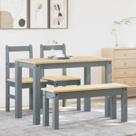 Juego de comedor Panama 4 pzas madera maciza de pino gris von , Möbelsets für Küchen und Esszimmer - Ref: Foro24-3345168, Pre...
