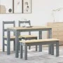 Juego de comedor Panama 4 pzas madera maciza de pino gris by , Furniture sets for kitchens and dining rooms - Ref: Foro24-334...
