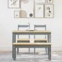 Juego de comedor Panama 4 pzas madera maciza de pino gris by , Furniture sets for kitchens and dining rooms - Ref: Foro24-334...