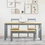 Juego de comedor Panama 4 pzas madera maciza de pino gris de , muebles para cocinas y comedores - Ref: Foro24-3345177, Precio...