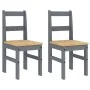 Juego de comedor Panama 4 pzas madera maciza de pino gris de , muebles para cocinas y comedores - Ref: Foro24-3345177, Precio...