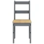 Juego de comedor Panama 4 pzas madera maciza de pino gris de , muebles para cocinas y comedores - Ref: Foro24-3345177, Precio...