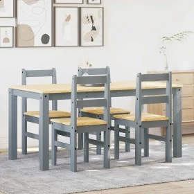 Juego de comedor Panama 5 pzas madera maciza de pino gris by , Furniture sets for kitchens and dining rooms - Ref: Foro24-334...