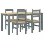 Juego de comedor Panama 5 pzas madera maciza de pino gris by , Furniture sets for kitchens and dining rooms - Ref: Foro24-334...